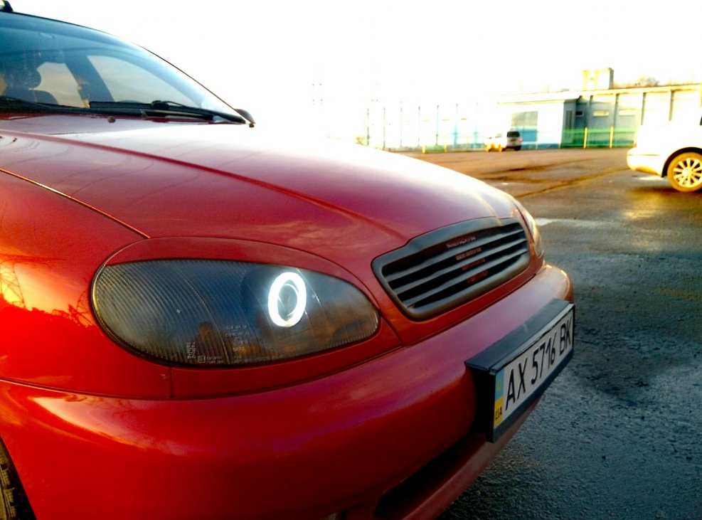 Реснички на фары Daewoo lanos