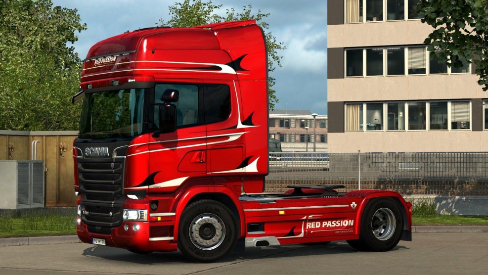 Скания v8 красный Стримлайн