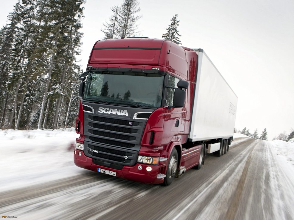 Scania r730 с полуприцепом