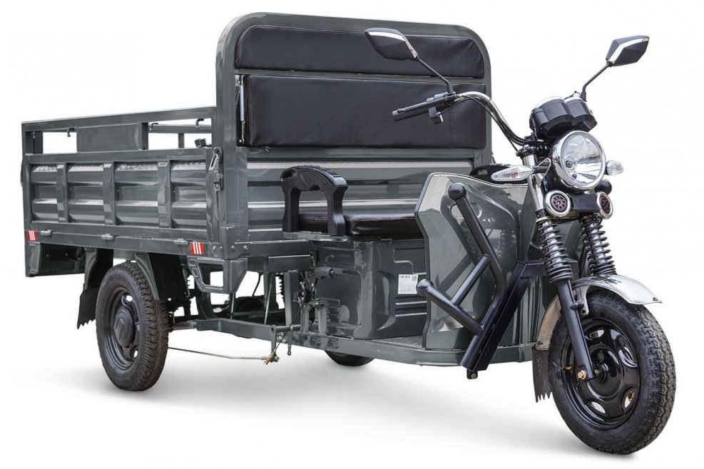 Грузовой электротрицикл rutrike d4 next 1800 60v1500w (серый-2374)