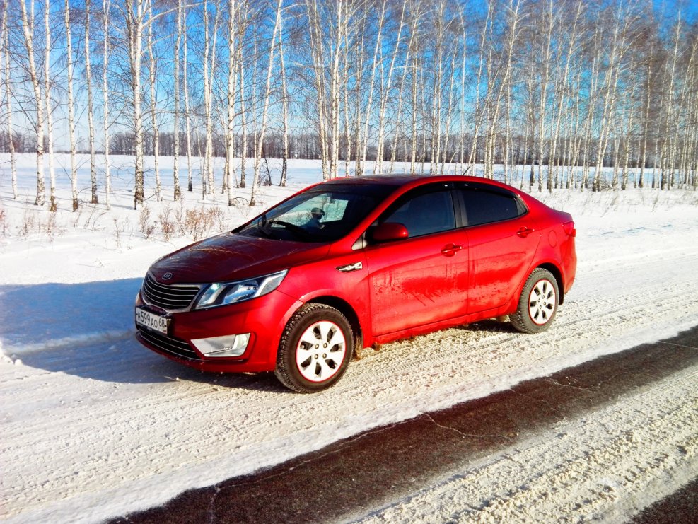 Kia Rio красная