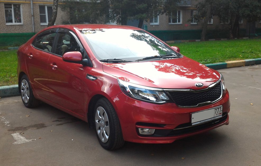 Kia Rio 2016 красная