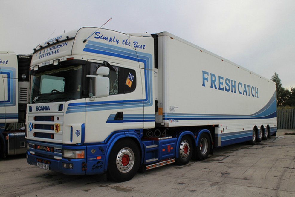 Scania 164l с полуприцепом
