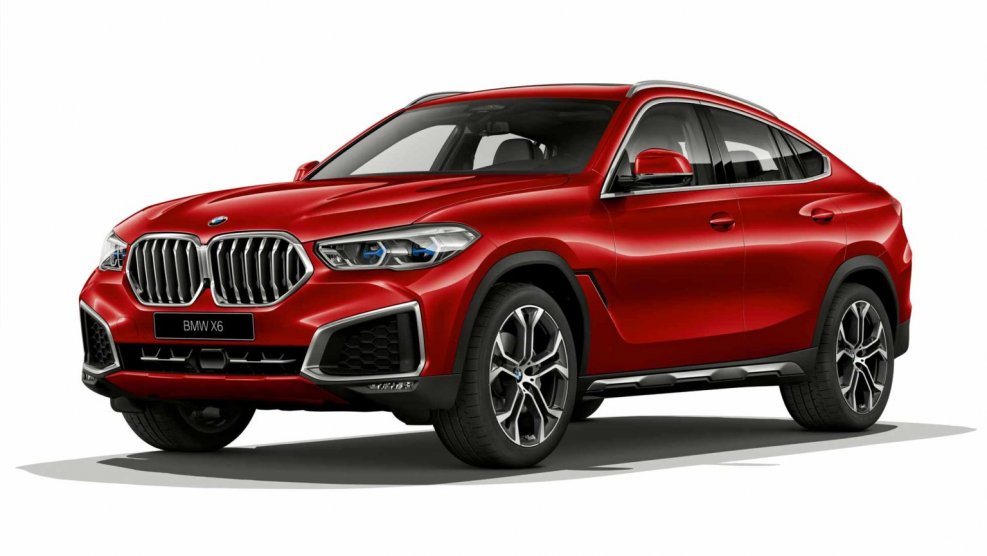 BMW x6 2020 красный