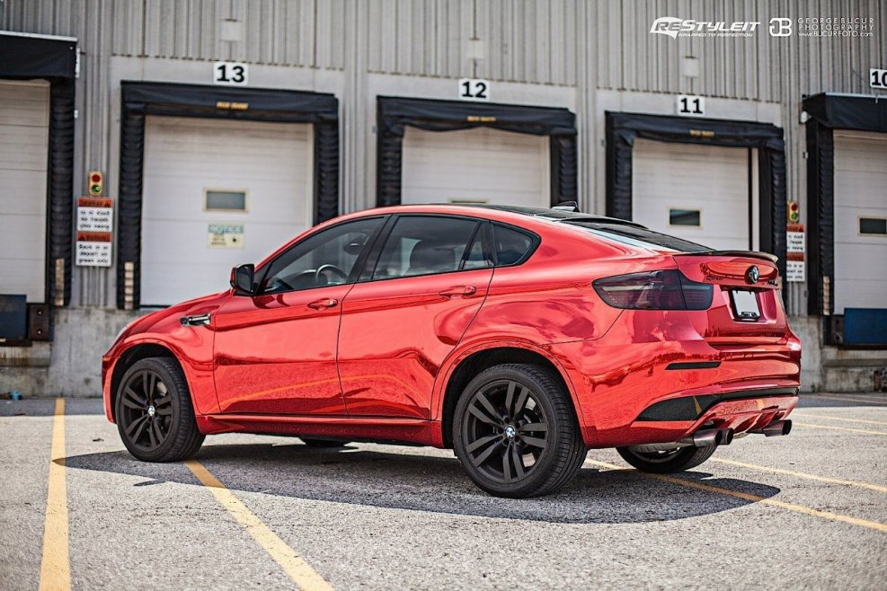 BMW x6 m красная матовая