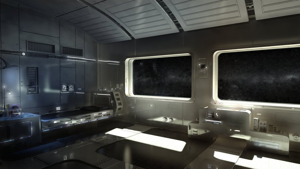 Интерьер космические станции Star Citizen