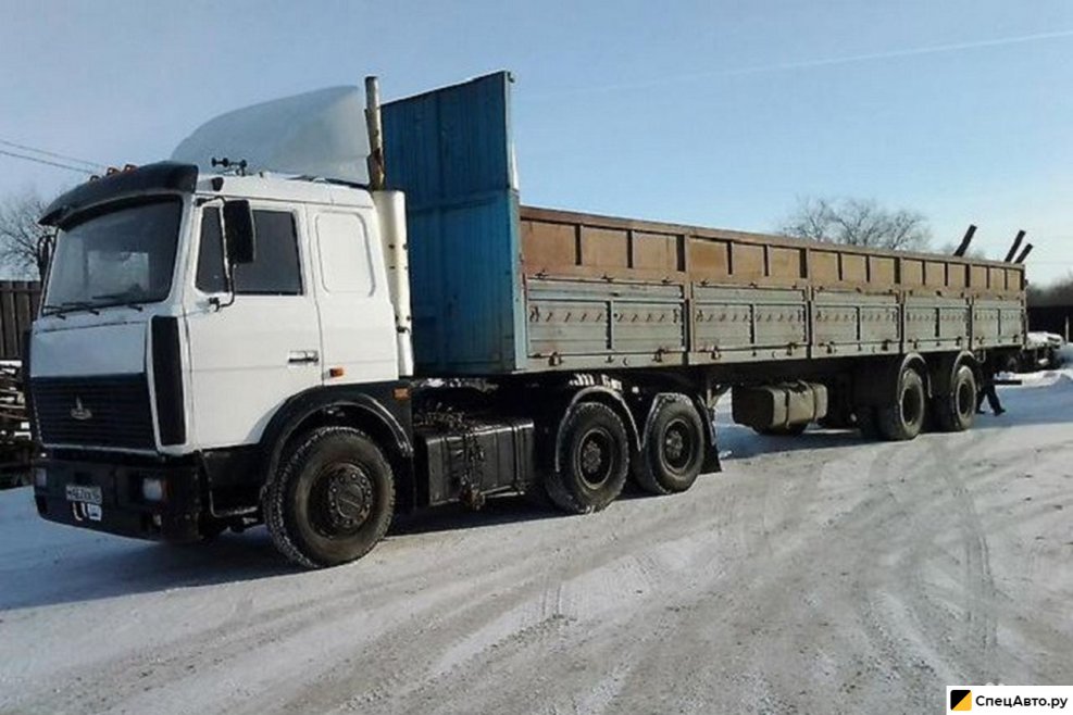 МАЗ 6422 С бортовым полуприцепом