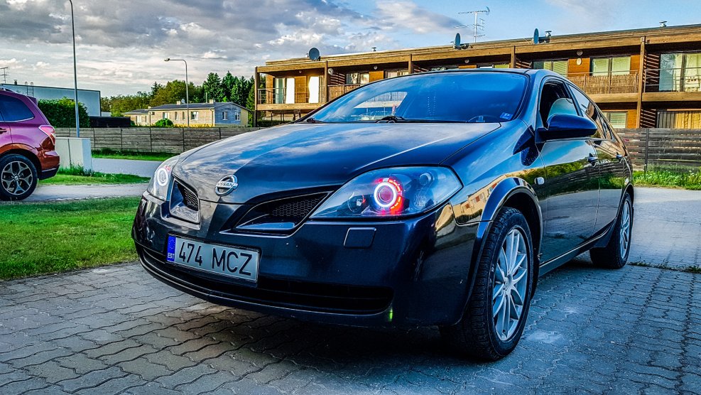 Nissan primera p12 передняя губа