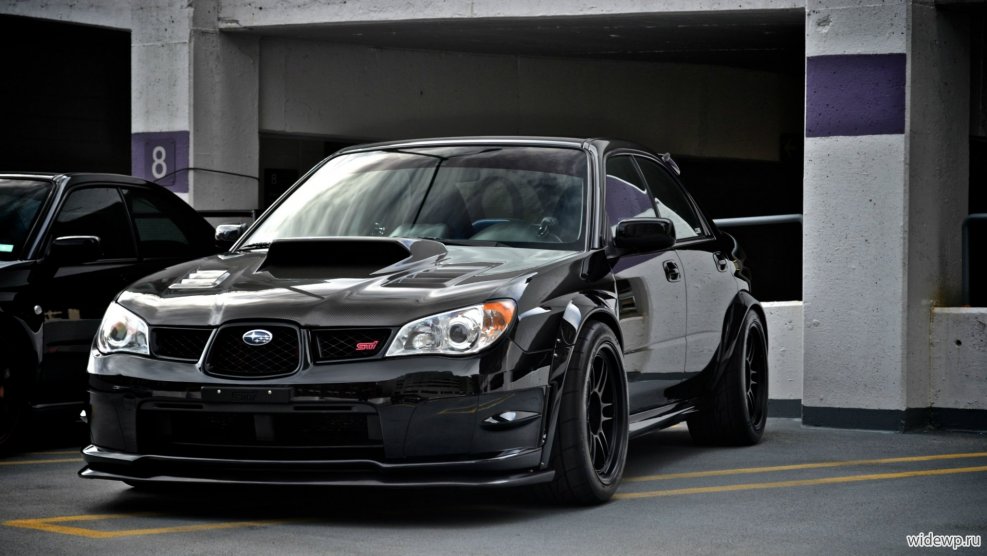 Субару Импреза WRX STI черная