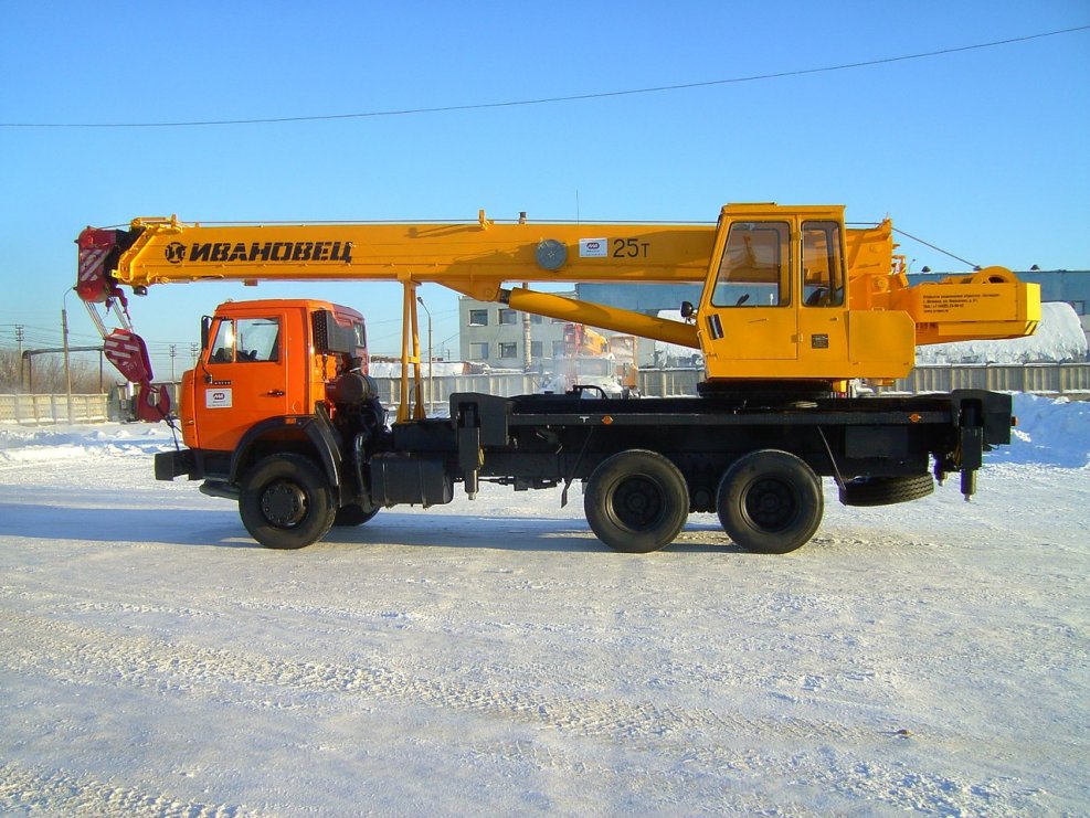 КАМАЗ кран Ивановец 25т
