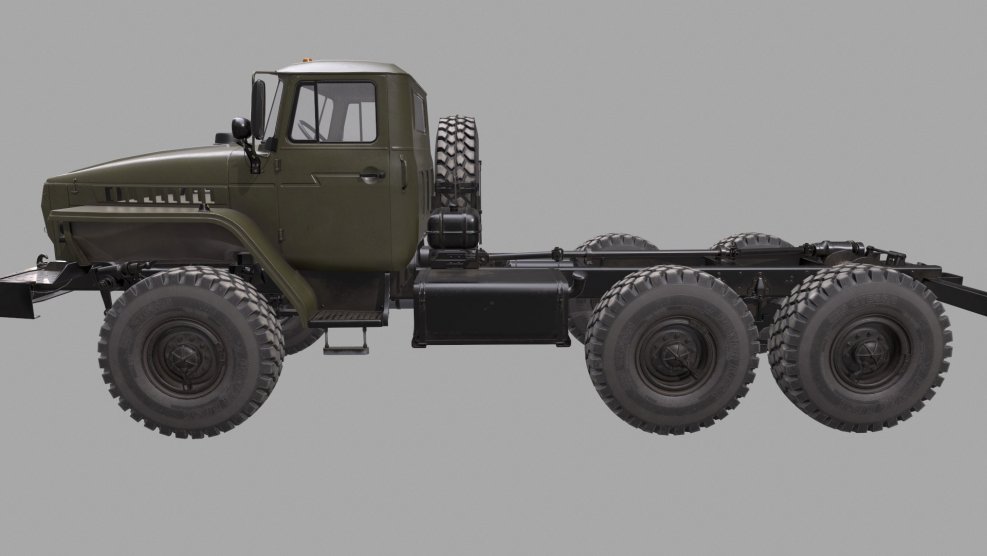 Урал-4320 ДВС КАМАЗ-740 шасси
