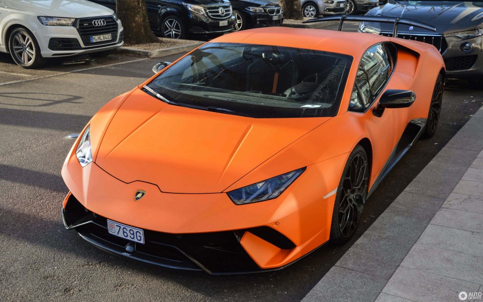 Lamborghini Huracan Performante оранжевая