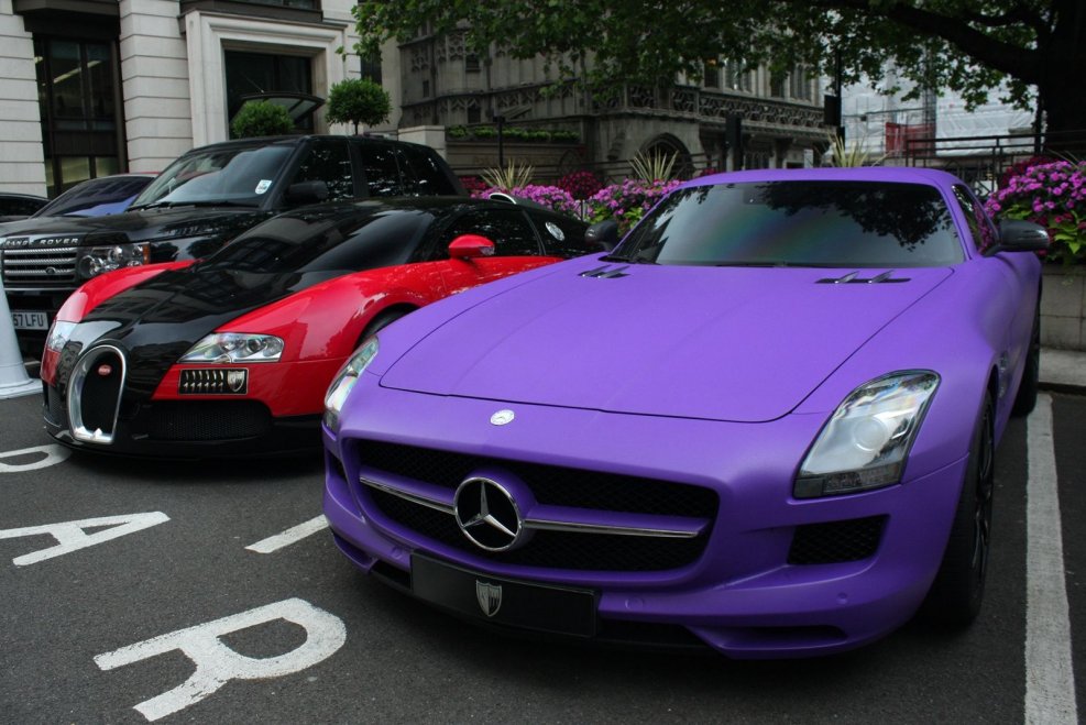 Mercedes-Benz SLS фиолетовый