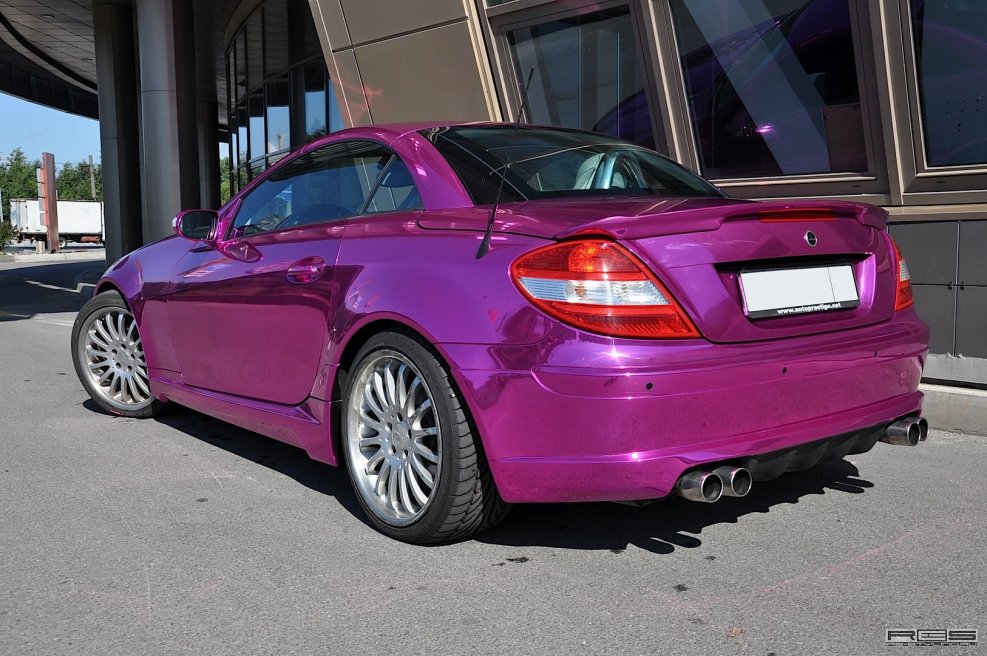 Mercedes SLK фиолетовая