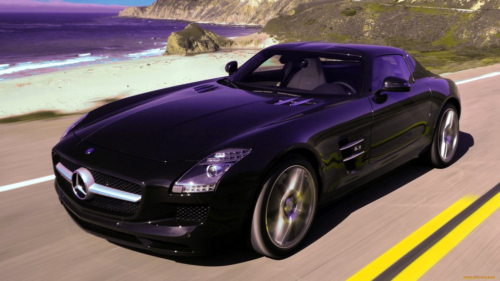 mercedes sls amg фиолетовый