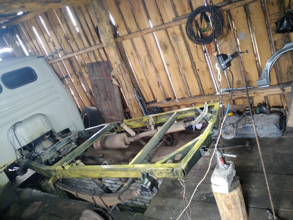 Покраска рамы УАЗ 3303