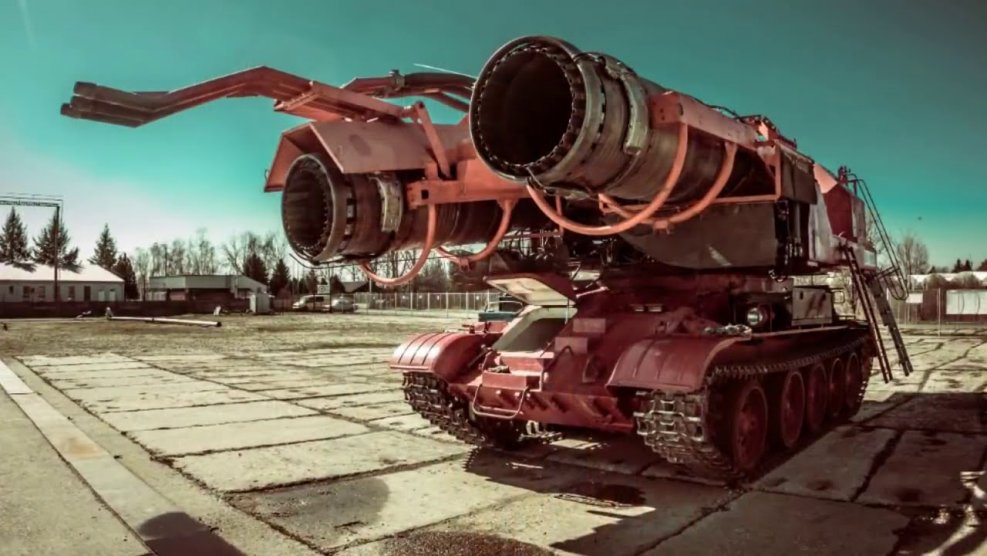 Пожарный танк на базе т-34