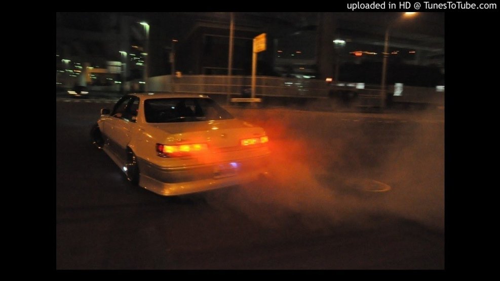 Toyota Mark II дрифт ночной