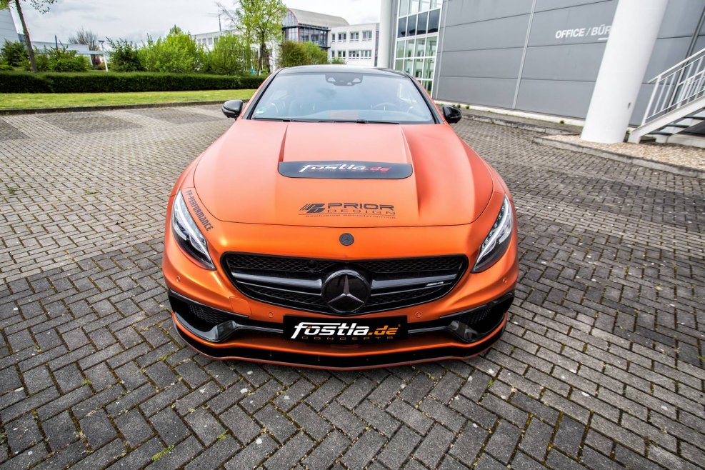 Mercedes s63 Coupe AMG оранжевый