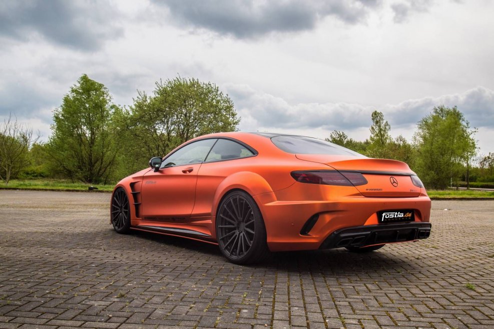 Mercedes s63 Coupe AMG оранжевый