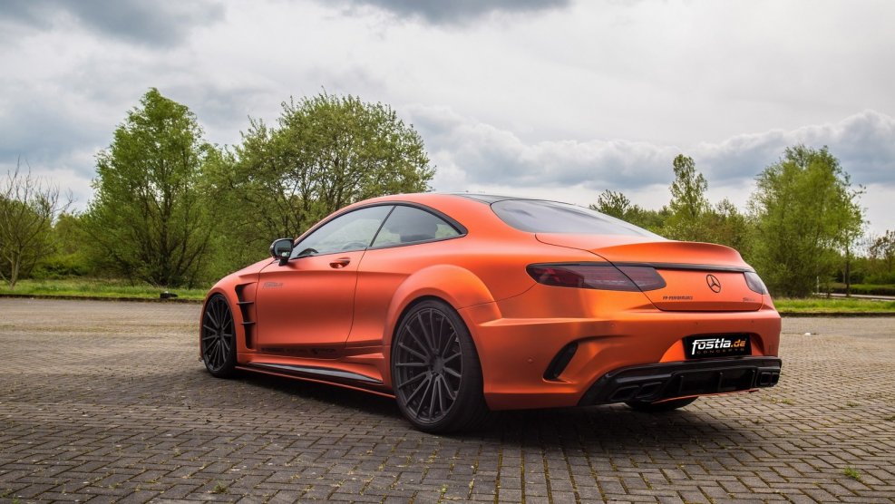Mercedes s63 Coupe AMG оранжевый