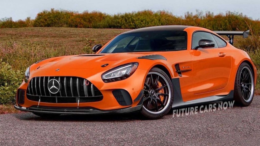 Mercedes AMG gt оранжевый
