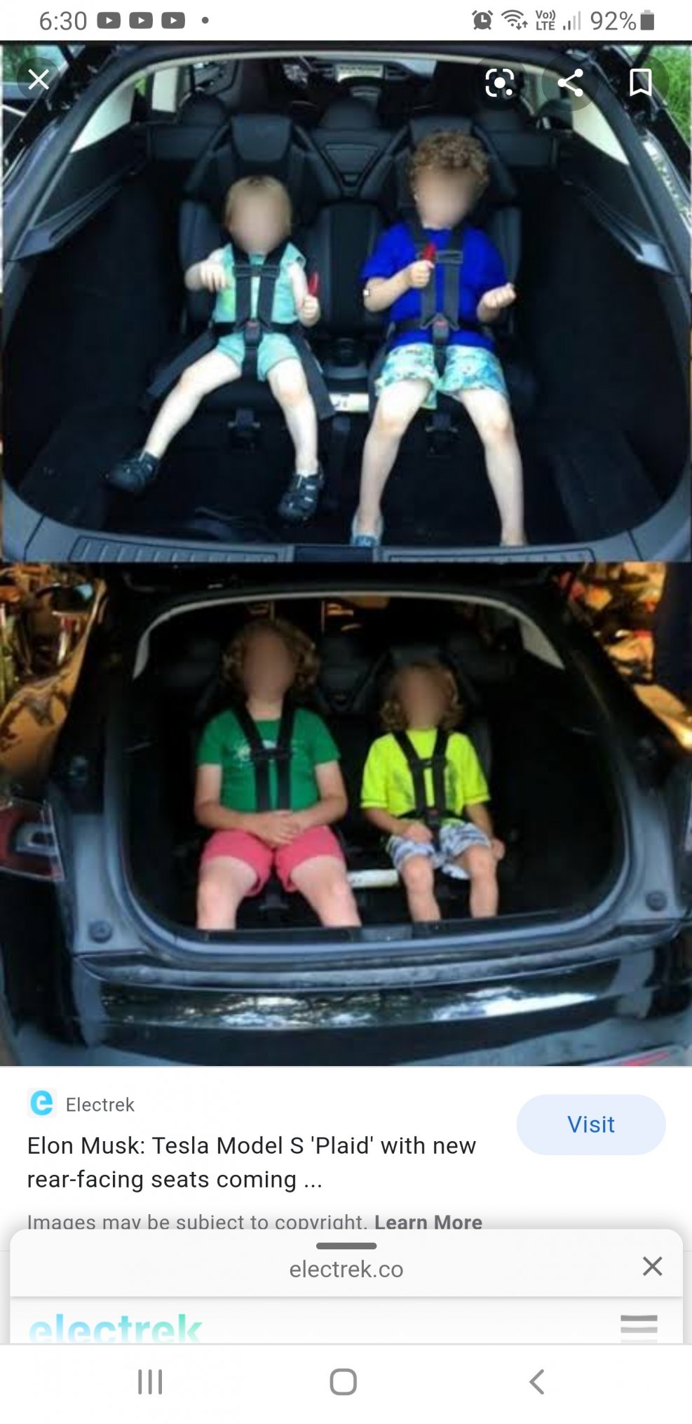 Tesla model s детские сиденья