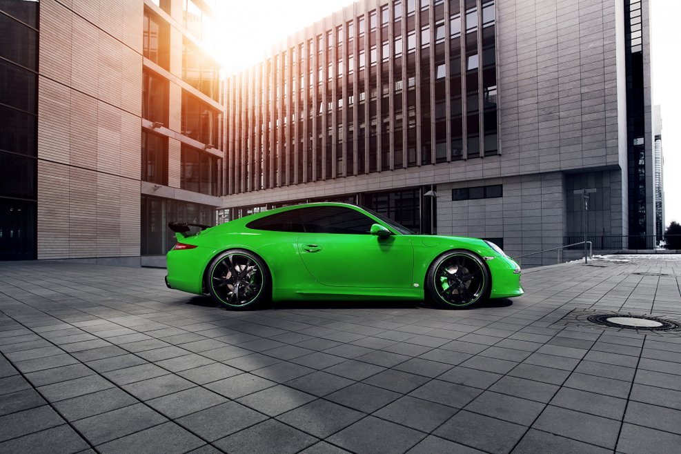 911 991 Porsche зеленый