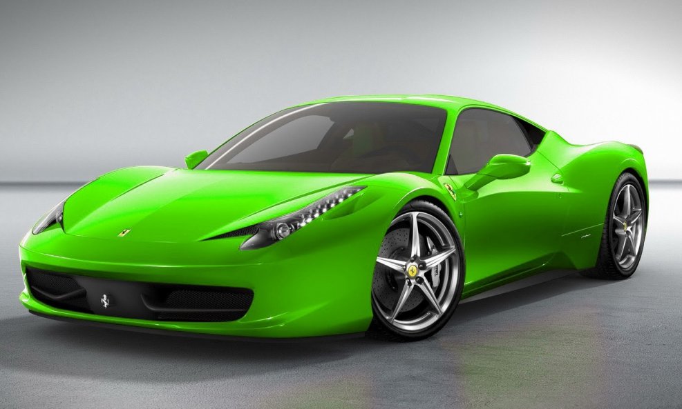Феррари 458 салатовая