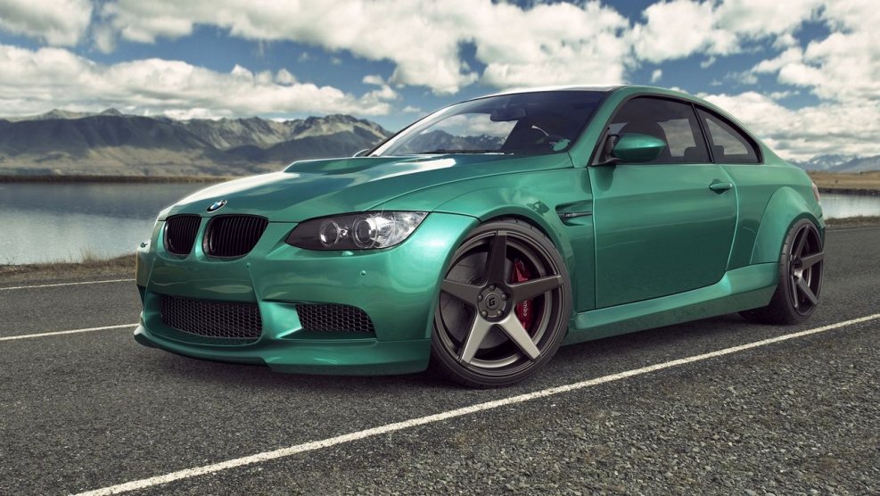 BMW m3 e92 зеленая