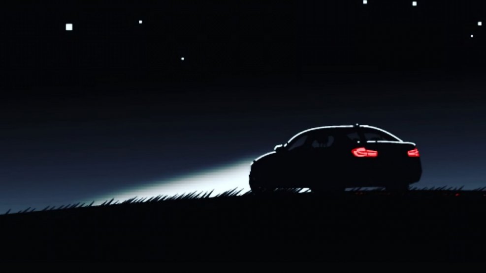 Силуэты автомобилей ночью