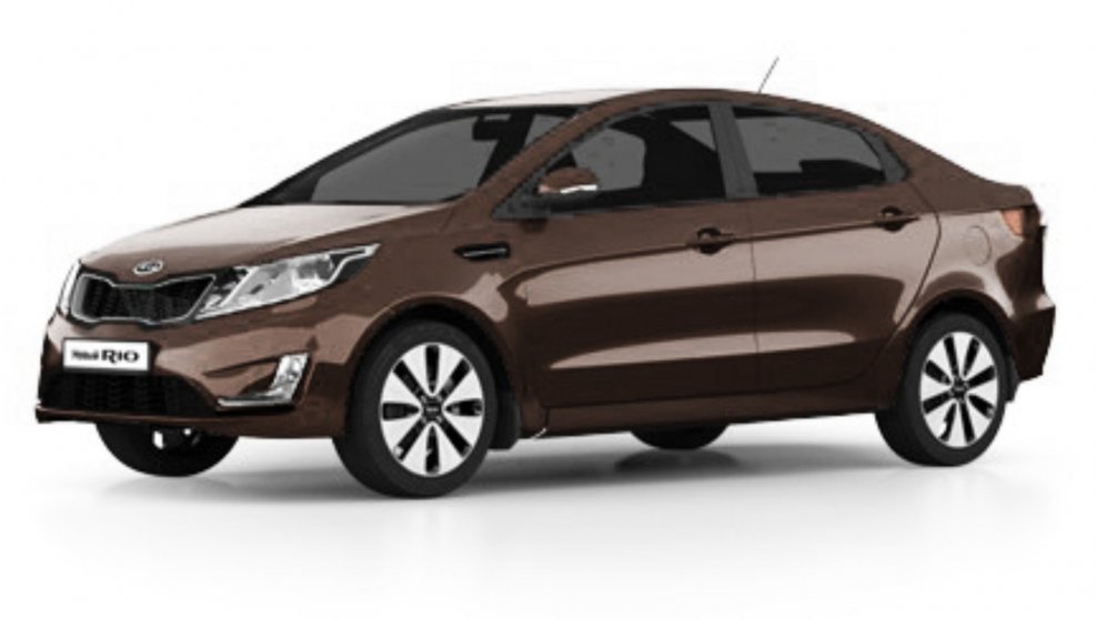 Kia Rio 2015 коричневый хэтчбек