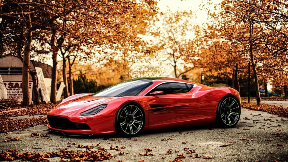 Aston Martin красный
