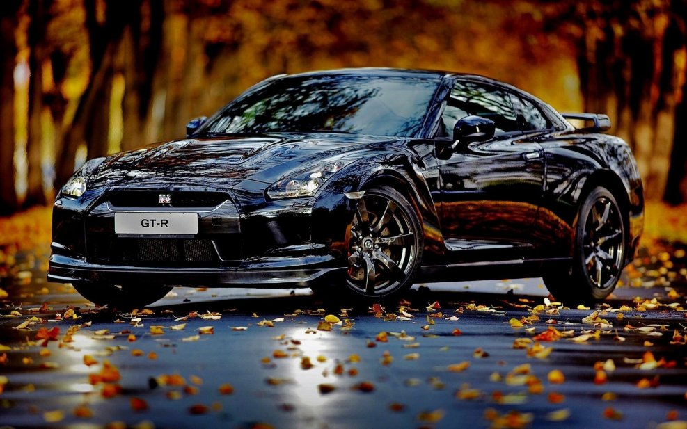 Nissan GTR осенью