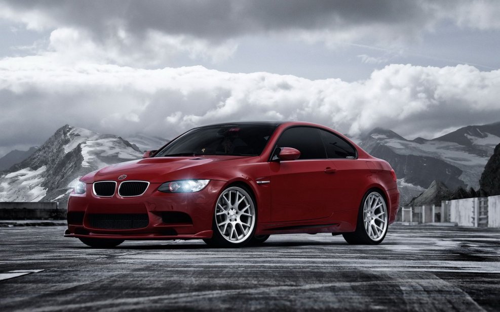 BMW m3 красная 1920 1080