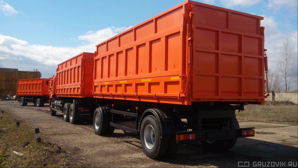 КАМАЗ 6520 самосвал с прицепом
