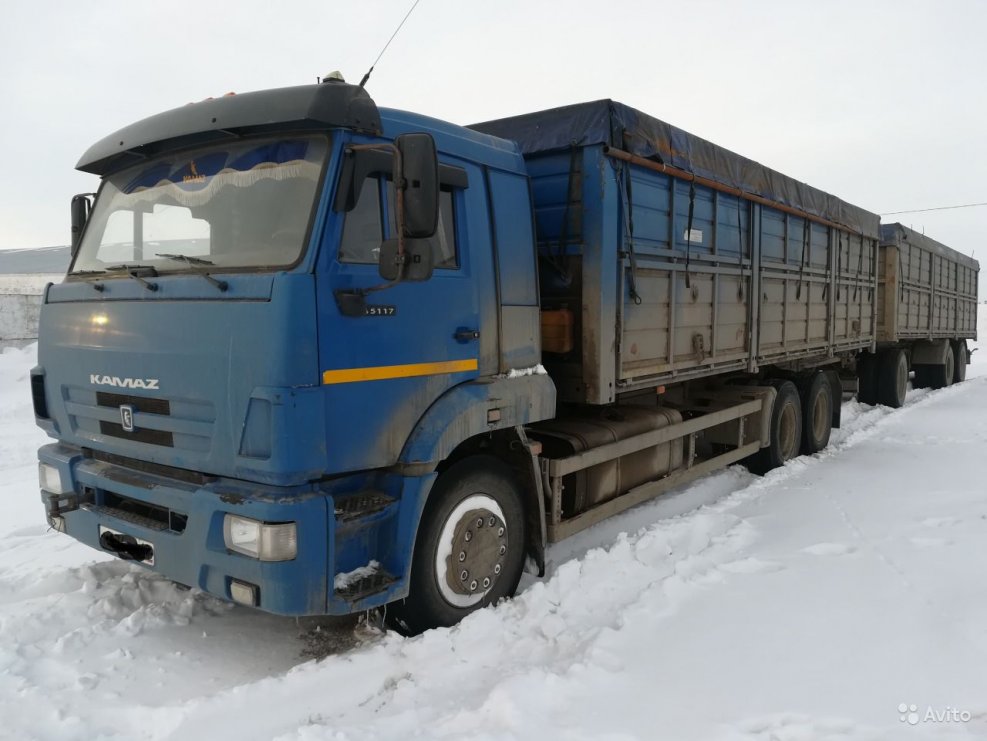 Бортовой КАМАЗ 65115 С прицепом