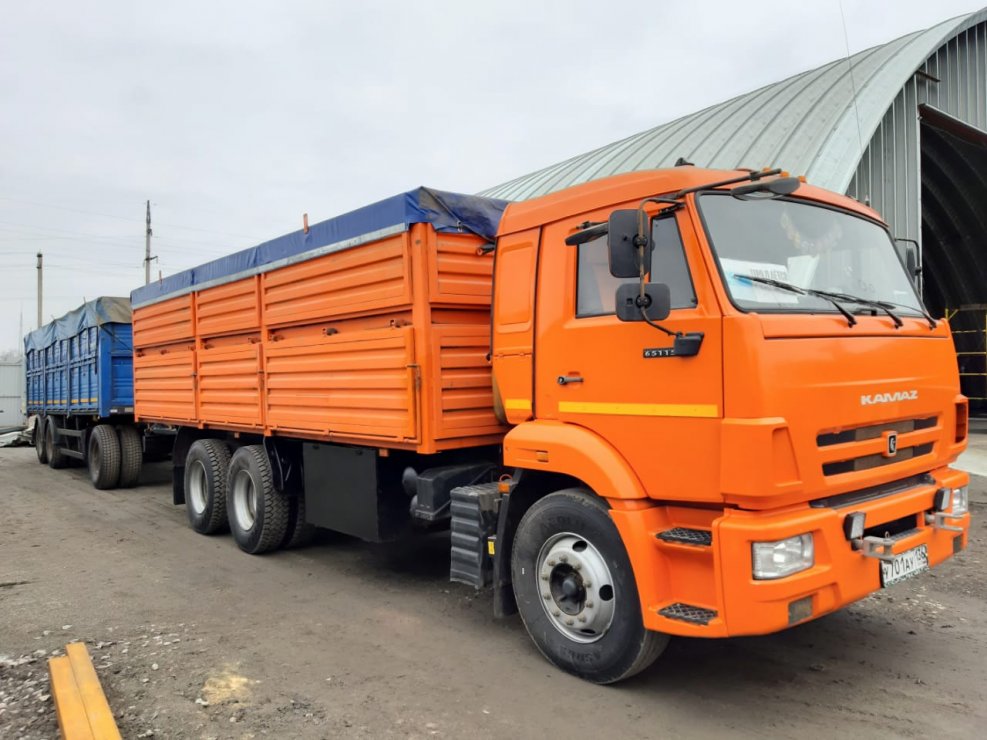 КАМАЗ 6520 самосвал с прицепом
