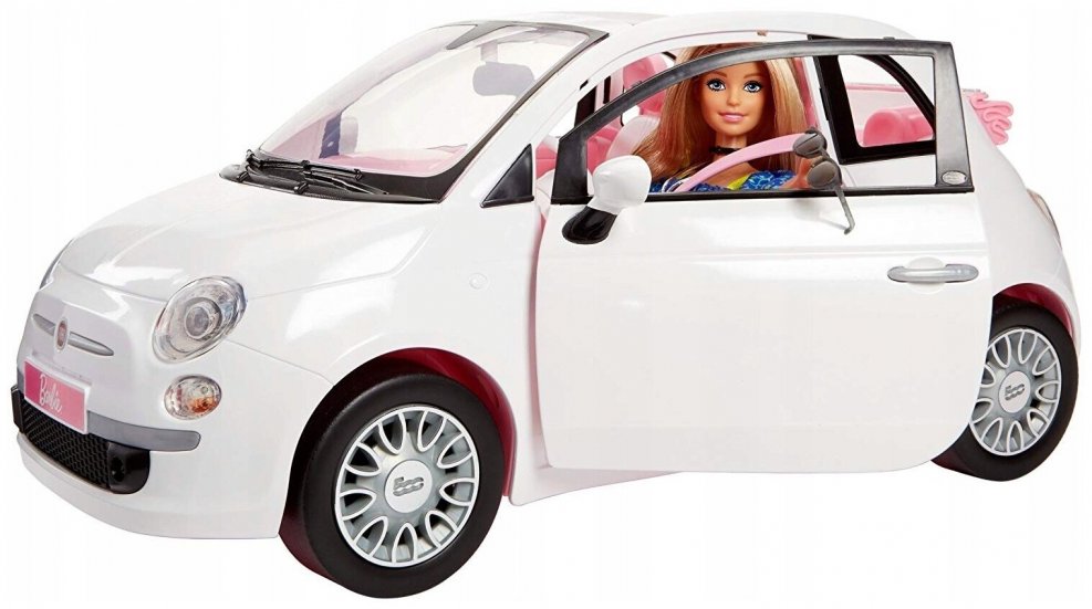 Набор Barbie Барби с машиной Фиат 500, fvr07