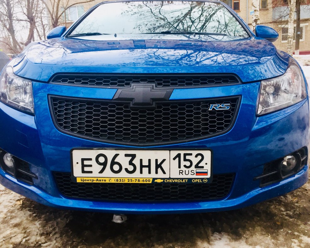 Шевроле Круз синий хром
