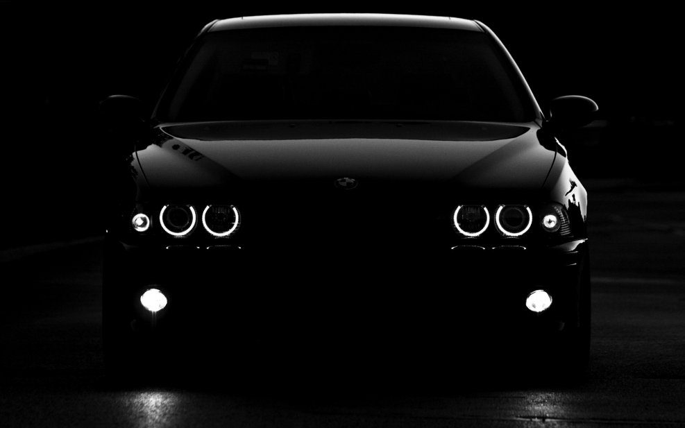 BMW e39 черная ангельские глазки