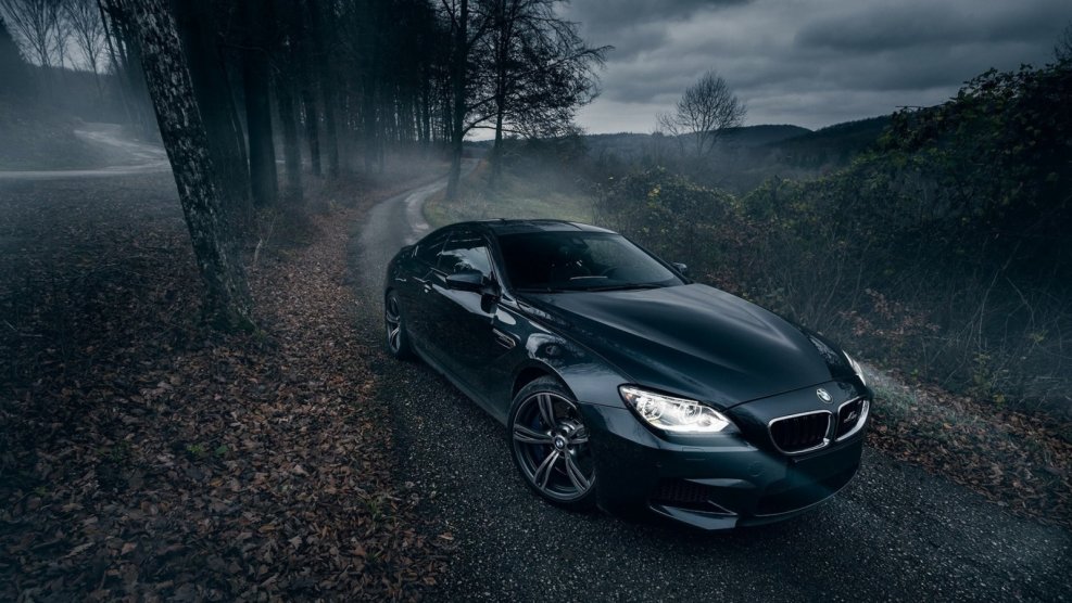 Черная BMW m6 1920x1080