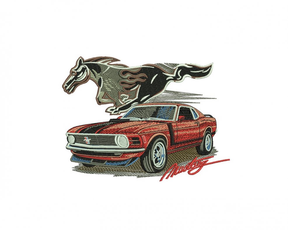 Mustang 1966 рисунок