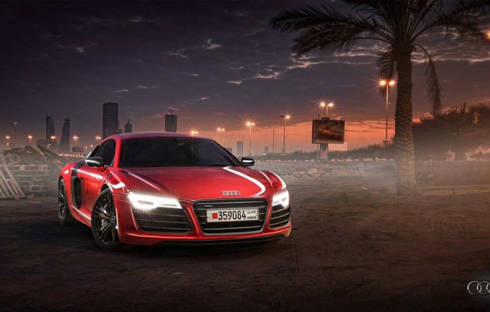 Audi r8 ночная