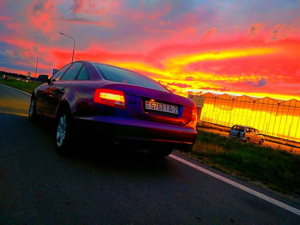 Audi a6 закат