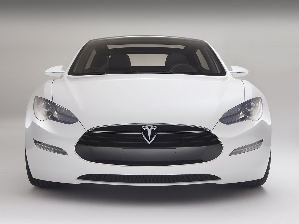 Tesla model x красная