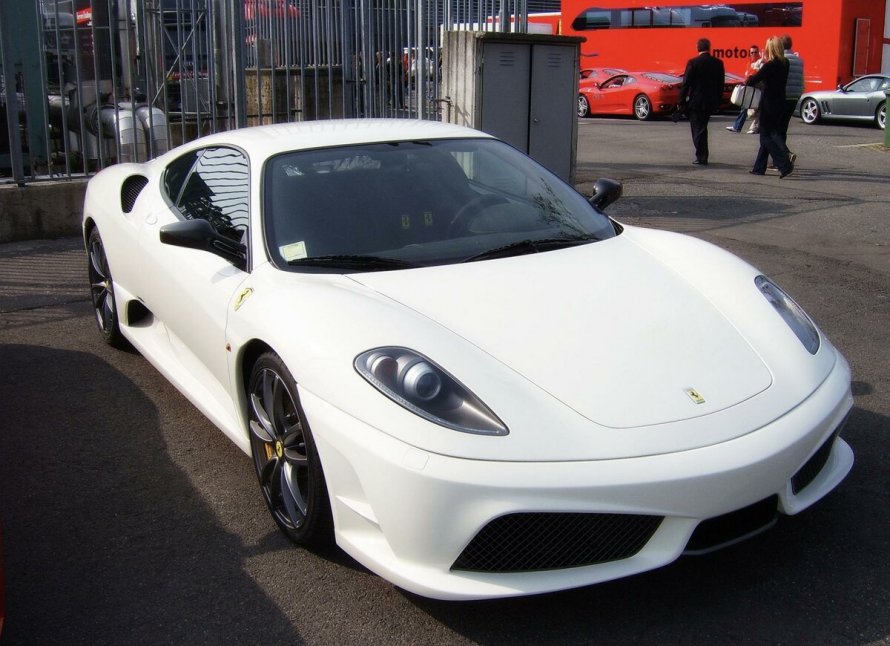 White Ferrari f430 Scuderia