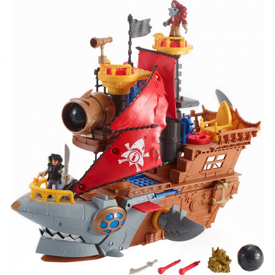 Imaginext пиратский корабль акула dhh61