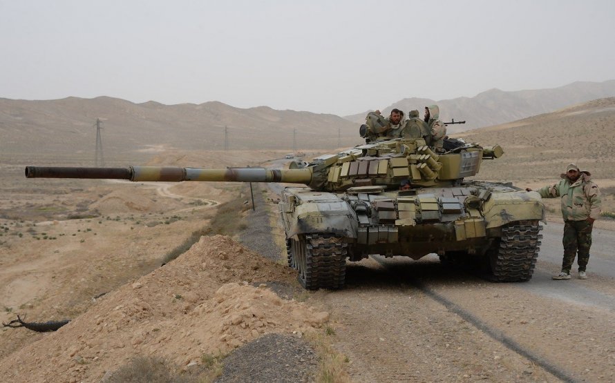 Танк т-72б в Сирии