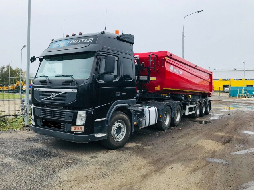 Volvo fh16 750 6x4 с самосвальным полуприцепом